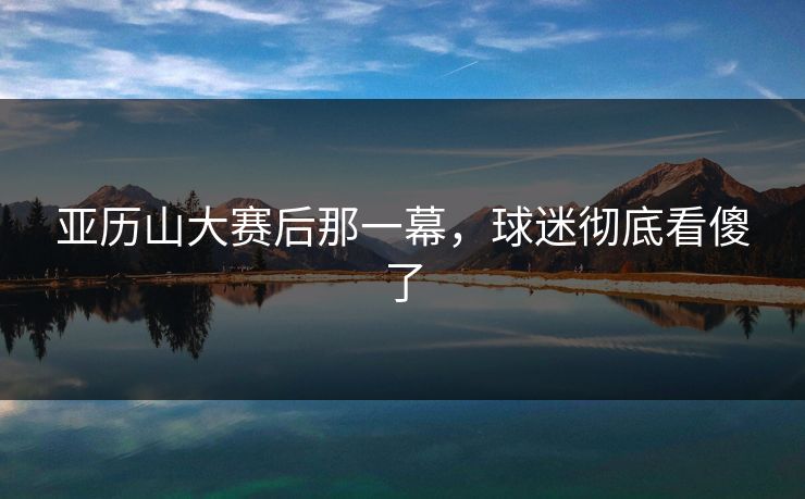 亚历山大赛后那一幕,球迷彻底看傻了 亚历山大赛后那一幕,球迷彻底看傻了